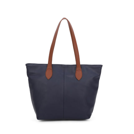 Zipped Shoulder Bag with Contrasting Straps - Available in 10 Colours