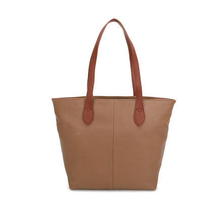 Zipped Shoulder Bag with Contrasting Straps - Available in 10 Colours