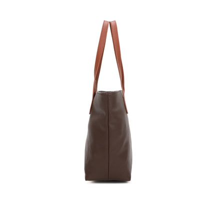 Zipped Shoulder Bag with Contrasting Straps - Available in 10 Colours
