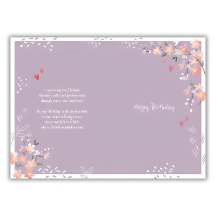 Birthday Card for Wife – Sentimental Floral Cherry Blossom Design