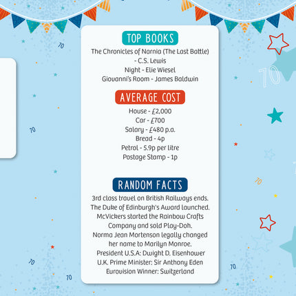 Birthday Card for Dad – Fun 70th Birthday Design with Presents & Balloons