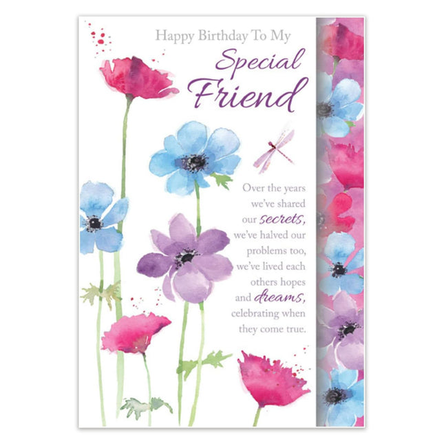 Birthday Card for Special Friend – Floral Design