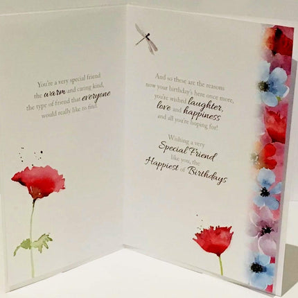 Birthday Card for Special Friend – Floral Design