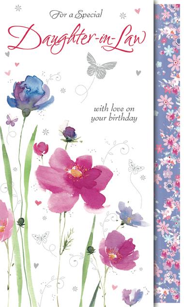 Birthday Card for Daughter-in-Law – Floral Design