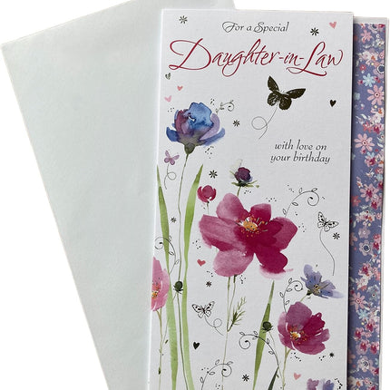 Birthday Card for Daughter-in-Law – Floral Design