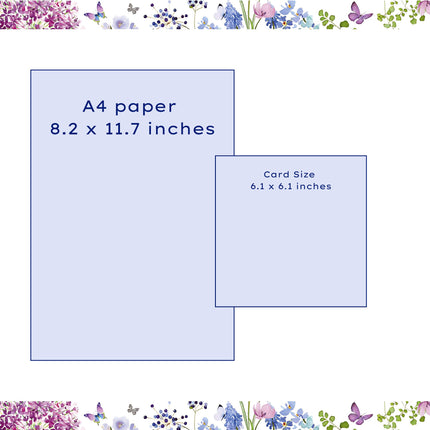 Birthday Card for Someone Special – Blue Allium & Butterfly Design