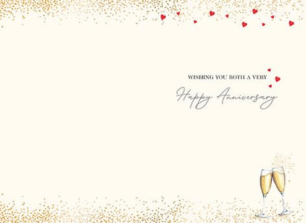 Anniversary Card for Mum and Dad, Champagne Celebration Design