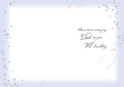 70th Birthday Card for Dad, Funny 'Aged to Perfection' Joke