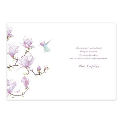 Sympathy Card for all the Family – With Love Thinking of You Design