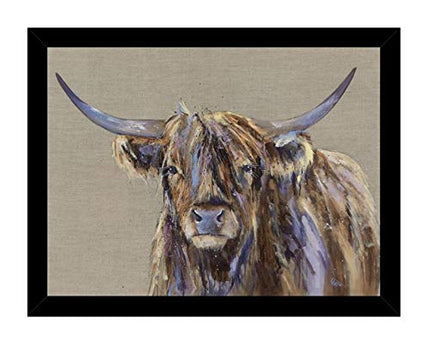 Framed Print - Hamish by Louise Luton - Highland Cow Contemporary Artwork