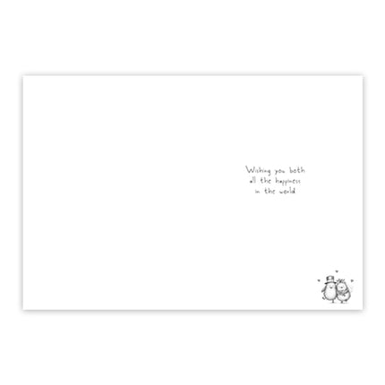 Wedding Card, Cute Penguin Bride & Groom Design