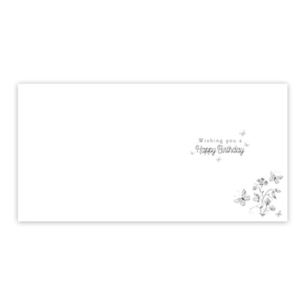 Birthday Card for Her, Lilac Butterflies & Flowers