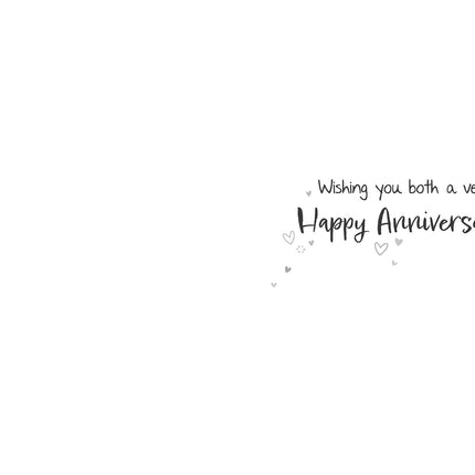 Anniversary Card - Cute Dachshund Dog & Floral Bouquet Design - Happy Anniversary Card for Couples