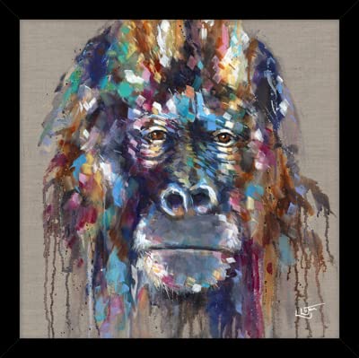 Small Framed Print - Nico The Gorilla by Louise Luton - Stunning Contemporary Artwork For The Home