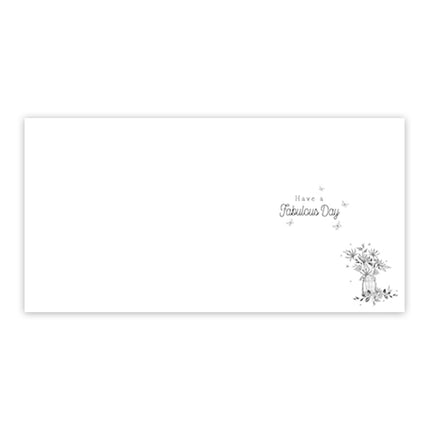 Birthday Card for Her, Floral Bouquet & Bees