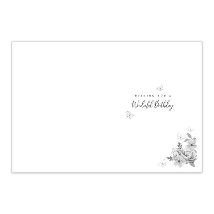 Birthday Card for Cousin - Elegant Floral Balloons Design with Embossed Foil Finish, Eco-Friendly & Made in the UK