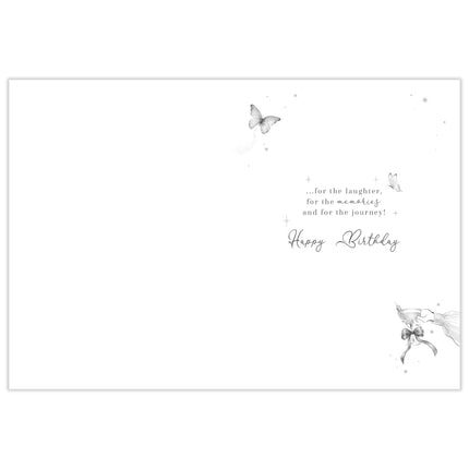 Birthday Card for Women - Pretty Cocktails Design - 'Cin Cin' - Embossed Gold Foil Finish - Premium Gamorous Birthday Greeting Card with Envelope for Her