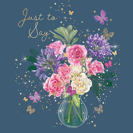 Blank Notecards for Women Pack of 6 - Pretty Floral Butterflies Design - Premium Greeting Cards Multipack with Envelopes - Suitable for Birthday, Thank You & Other Occasions