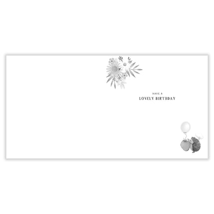 Birthday Card for Women - Cute Woodland Animals & Cake Design - Embossed Gold Foil Finish - Premium Greeting Card with Envelope