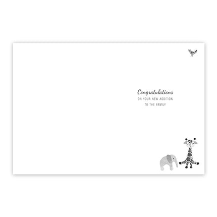 New Baby Congratulations Card, Gender Neutral Baby Shelves Design