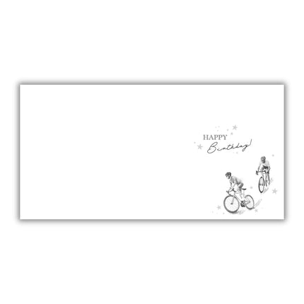 Birthday Card for Men - Stylish Biking Design - Premium Bicycle Birthday Greeting Card with Envelope for Cyclist