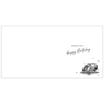 Birthday Card for Son-in-Law - Racing Car Design - Racing-Themed Birthday Greeting Card for Him