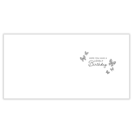 Birthday Card for Women - Pretty Flower Bouquet & Butterflies Design - Gold Foil Finish - Premium Greeting Card with Envelope