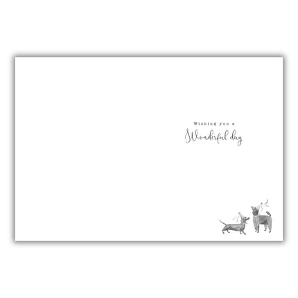 'Have a Pawtastic' Birthday Card for Women - Pretty Dogs & Balloons Design - Embossed Gold Foil Finish - Premium Special Birthday Greeting Card with Envelope