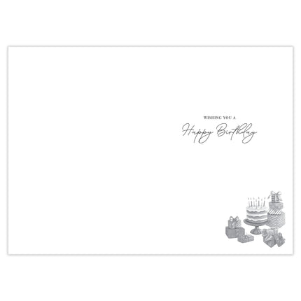 Birthday Card for Grandson - Fun Balloons & Cake Design - Premium Greeting Card with Envelope