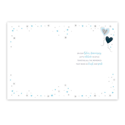 25th Anniversary Card for Amazing Husband, Silver Anniversary