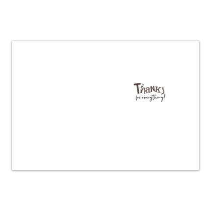 Thank You Card for Teacher - Stationery Illustrations - Appreciation Card from Student or Pupil with Embossed Foil Finish, Eco-Friendly & Made in the UK
