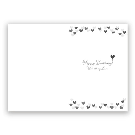 Birthday Card for a Beautiful Wife, Romantic Love Heart Balloons