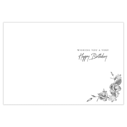 Birthday Card for Daughter-In-Law - Pretty Floral Wine Design - Premium Greeting Card with Envelope