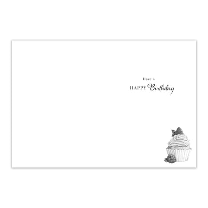 Birthday Card for Her - Cute Puppy & Cupcake Design with 3D Embellishment & Foil Finish, Eco-Friendly & Made in the UK