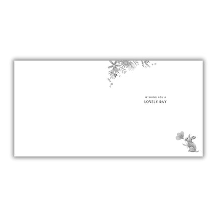 Birthday Card for Women or Girls - Cute Animal Design - Foil Finish - Adorable Birthday Greeting Card with Envelope