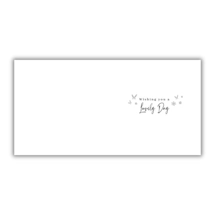 Birthday Card for Women - Pretty Present & Flowers Design - Embossed Gold Foil Finish - Premium Birthday Greeting Card with Envelope for Her