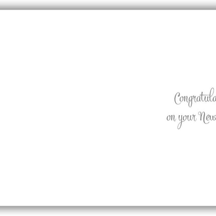 New Home Congratulations Card – Embroidered Design