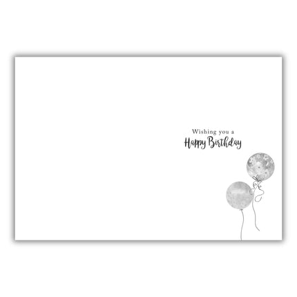 Birthday Card for Sister in Law - Floral Balloon Design - Embossed Foil Finish - Pretty Birthday Greeting Card for a Lovely Sister in Law - For Her