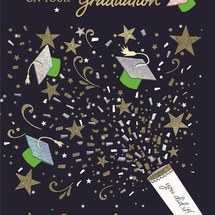 Graduation Card for Son, Congratulations 'You Did It'