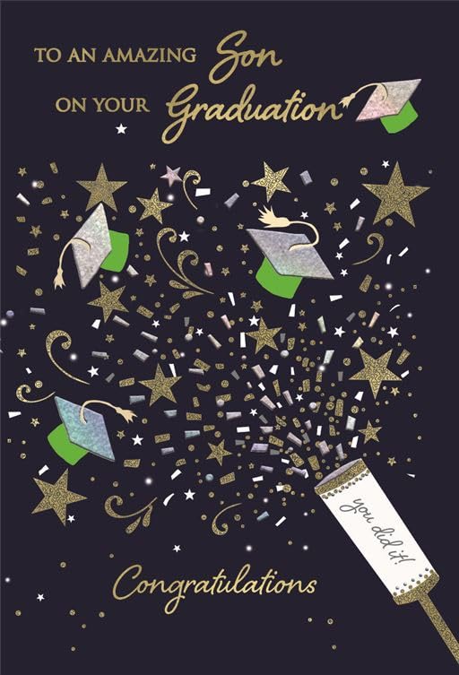 Graduation Card for Son, Congratulations 'You Did It'