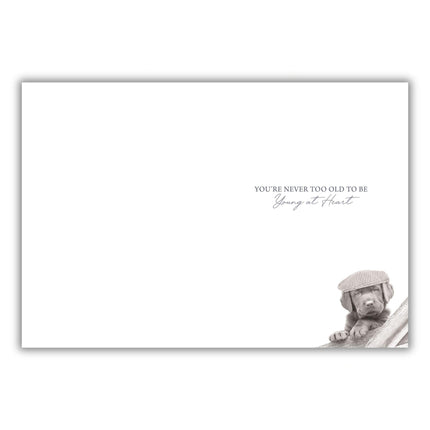 75th Birthday Card for Men - Amusing Puppy Dog Design - Birthday Greeting Card For Him -'75 Years Young'