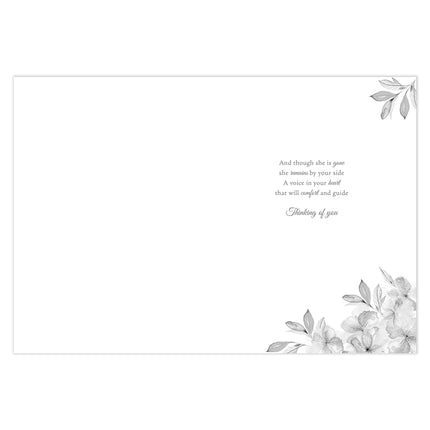 Sorry for the Loss of Your Mum Card - Delicate Floral Design & Sentimental Verse - Embossed Foil Finish - Deepest Sympathy Premium Greeting Card with Envelope - Eco-Friendly & Recyclable
