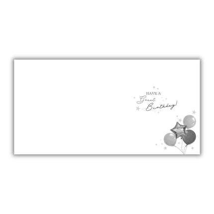 Birthday Card for Men - Vibrant Balloons & Stars - Embossed Gold Foil Finish - Premium Birthday Greeting Card with Envelope