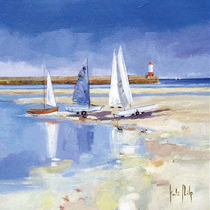 Blank Greeting Card - Sailing Boats at Berwick Upon Tweed, Eco-Friendly & Made in the UK