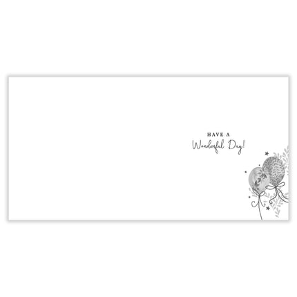Birthday Card for Special Friend - Lovely Floral Balloon Design - Embossed Gold Foil Finish - Premium Greeting Card with Envelope