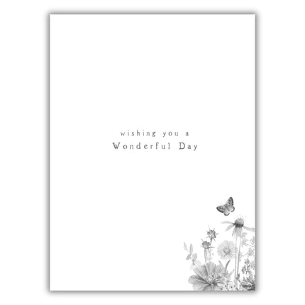 Birthday Card for Special Friend - Pretty Floral and Butterfly Design - Vibrant Birthday Greeting Card with Envelope - For Her