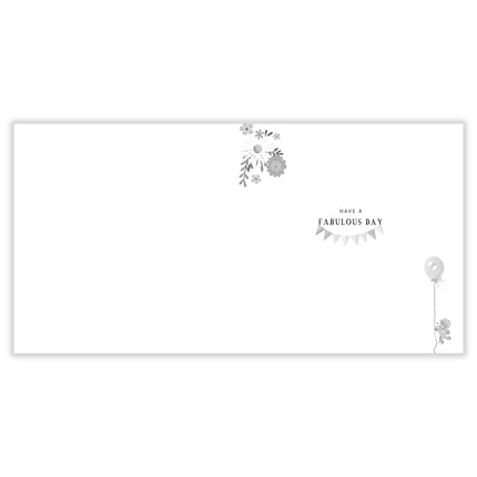 Birthday Card for Women - Adorable Dogs & Party Design - Embossed Gold Foil Finish - Premium Greeting Card with Envelope
