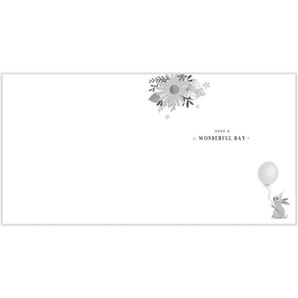 Birthday Card for Women - Cute Woodland Animals & Champagne Design - Embossed Gold Foil Finish - Premium Greeting Card with Envelope