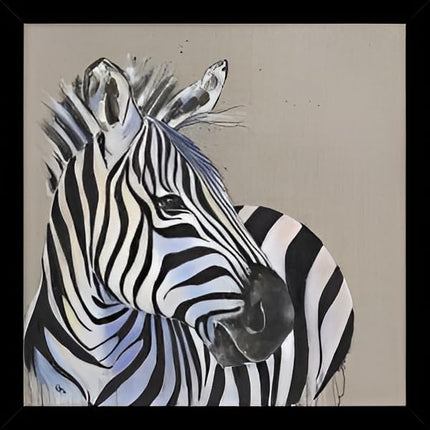 Small Framed Print - Zebadee the Zebra by Louise Luton - Stunning Contemporary Artwork