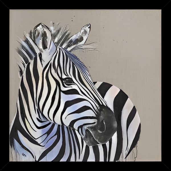 Small Framed Print - Zebadee the Zebra by Louise Luton - Stunning Contemporary Artwork